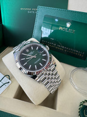 Rolex Datejust 41mm 126334 2026 Green Ombre Dial Jubilee